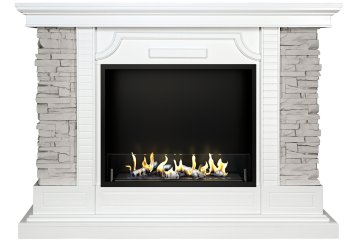 Биокамин в портале Firezo Avignon Белый, стандарт