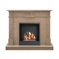 Биокамин в мраморном портале SteelHeat Lada S