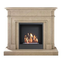 Биокамин в мраморном портале SteelHeat Vancouver S