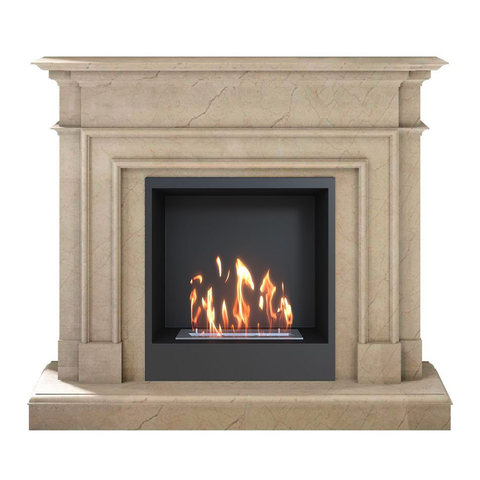 Биокамин в мраморном портале SteelHeat Vancouver S