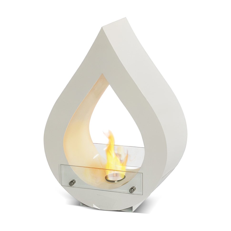 Напольный биокамин в виде капли Teardrop BioFire, белый Напольный биокамин в виде капли Teardrop BioFire, белый