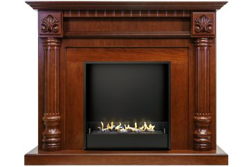 Биокамин в портале Firezo Edinburg Тёмный орех, стандарт