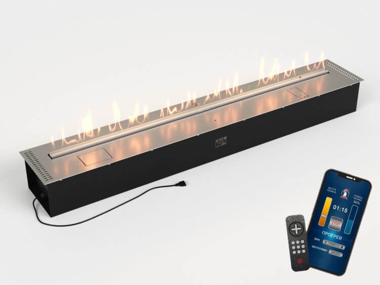 Автоматический биокамин Lux Fire Smart Flame 1700 RC INOX