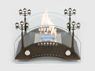 Биокамин Lux Fire Пушкинский мост S бронза
