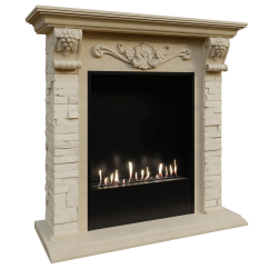 Биокамин в портале Firezo Adriana, Cлоновая кость, стандарт