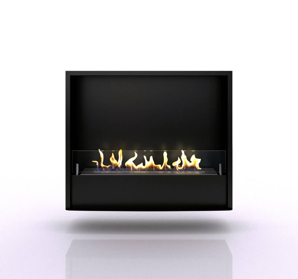 Биокамин в портале Firezo Pierre luxe lord Темный дуб белый камень, стандарт